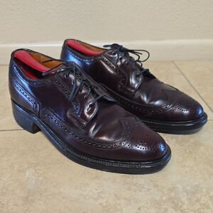 Elegant Men's Burgundy Leather Oxfords